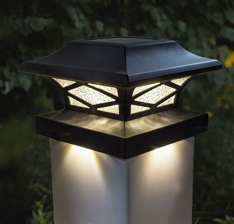 4 x 4 solar post cap lights|patio deck post solar lights.